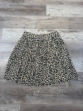 NWT J.Crew Leopard Print Pleated Mini Skirt Animal Print Preppy Holiday Party 6
